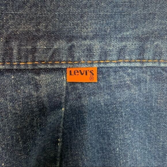 RARE Vintage 1970's Levi's Fashion Orange Tag Wide Leg Ultra Hi Rise Jeans - Picture 7 of 11
